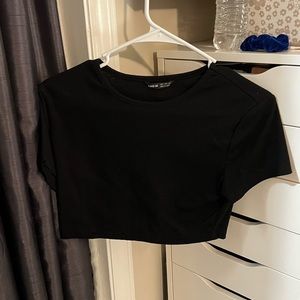 Shein black crop top